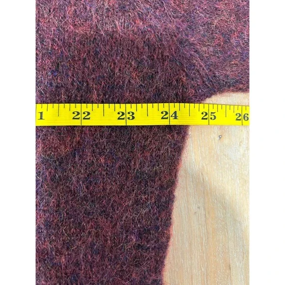 Malene Birger MAG Womens Burgundy Mohair Wool Cardigan Sweater Sz M Quiet Luxury - Picture 6 of 7